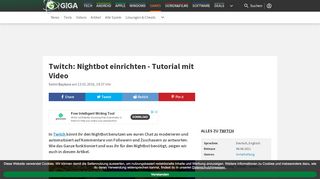 
                            11. Twitch: Nightbot einrichten – Tutorial mit Video – GIGA