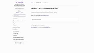
                            11. Twitch OAuth authentication — Streamlink 1.0.0 documentation
