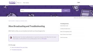 
                            7. Twitch | Xbox Broadcasting and Troubleshooting