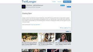 
                            1. TwitLonger — When you talk too much for Twitter