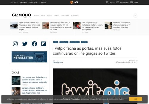 
                            4. Twitpic fecha as portas, mas suas fotos continuarão online graças ao ...