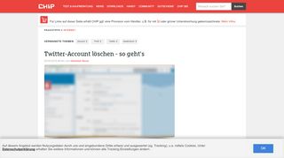 
                            12. Twitter-Account löschen - so geht's - CHIP