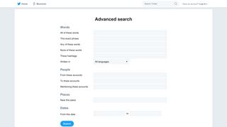 
                            7. Twitter Advanced Search