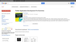 
                            12. Twitter Application Development For Dummies - Risultati da Google Libri