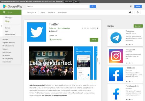 
                            4. Twitter – Apps no Google Play