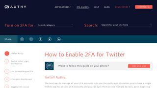 
                            3. Twitter - Authy