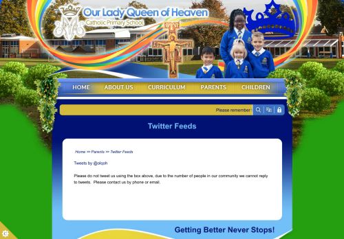 
                            12. Twitter Feeds | Our Lady Queen of Heaven Catholic Primary School