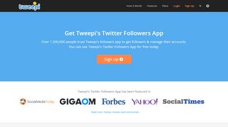 
                            9. Twitter Followers App - Get Followers Fast with Tweepi