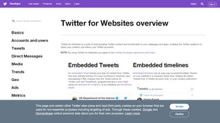 
                            3. Twitter for Websites Overview - Twitter Developers
