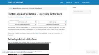 
                            13. Twitter Login Android Tutorial - Integrating Twitter Login