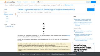 
                            11. Twitter Login does not work if Twitter app is not installed in ...
