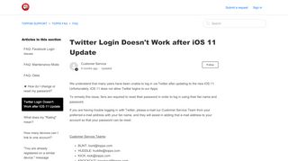 
                            13. Twitter Login Doesn't Work after iOS 11 Update – TOPPS® SUPPORT