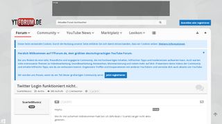 
                            11. Twitter Login funktioniert nicht.. - Archiv - YTForum.de - Deine ...