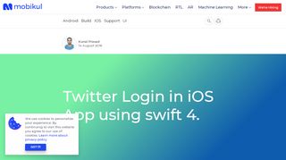 
                            13. Twitter Login in iOS App using swift 4. - Mobikul