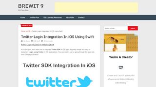 
                            4. Twitter Login Integration In iOS Using Swift - Brewit 9
