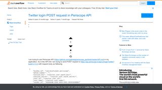 
                            12. Twitter login POST request in Periscope API - Stack Overflow