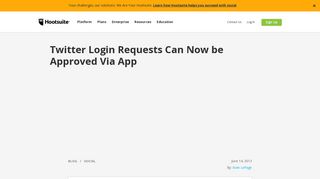 
                            7. Twitter Login Requests Can Now be Approved Via App - Hootsuite Blog