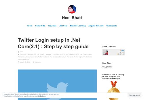 
                            9. Twitter Login setup in .Net Core(2.1) : Step by step guide – Neel Bhatt