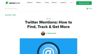 
                            12. Twitter Mentions: How to Find, Track & Get More | Sprout Social