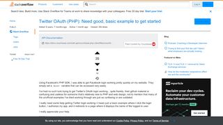 
                            8. Twitter OAuth (PHP): Need good, basic example to get ...