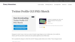 
                            11. Twitter Profile GUI PSD/Sketch Template | Every Interaction