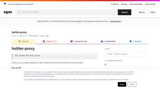 
                            4. twitter-proxy - npm