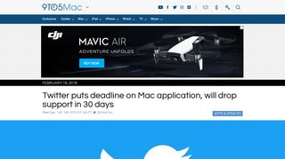 
                            11. Twitter puts deadline on Mac application, will drop support in 30 days ...
