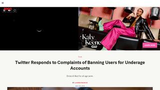 
                            11. Twitter Responds to Complaints of Banning Users for Underage ...