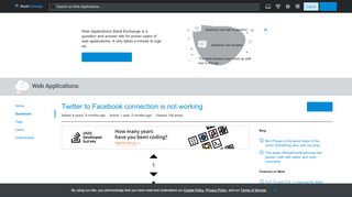 
                            8. Twitter to Facebook connection is not working - Web Applications ...