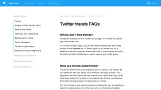 
                            4. Twitter trends FAQs - Twitter support