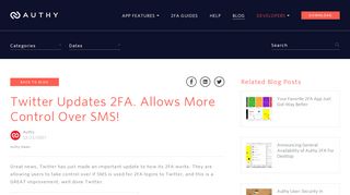 
                            9. Twitter Updates 2FA. Allows More Control Over SMS! - Authy
