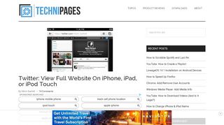 
                            4. Twitter: View Full Website On iPhone, iPad, or iPod Touch - Technipages