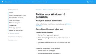 
                            11. Twitter voor Windows 10 gebruiken