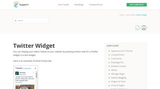 
                            8. Twitter widget – Edublogs Help and Support