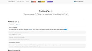 
                            8. TwitterOAuth PHP Library for the Twitter REST API