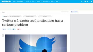 
                            12. Twitter's 2-factor authentication has a serious problem - Mashable