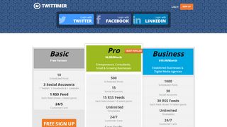 
                            12. Twittimer • Pricing