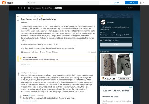 
                            7. Two Accounts, One Email Address : Steam - Reddit