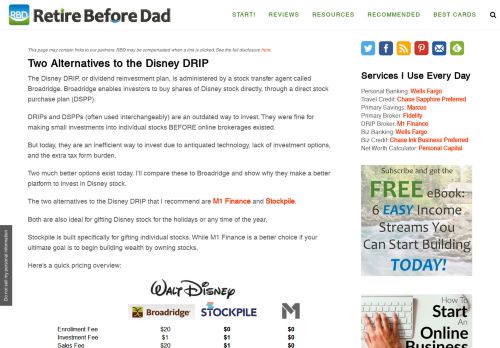 
                            13. Two Alternatives to the Disney DRIP - Retire Before Dad
