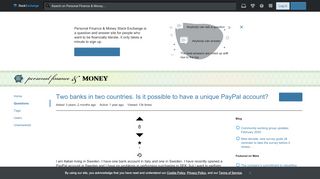 
                            12. Two banks in two countries. Is it possible to have a unique PayPal ...