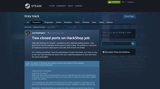 
                            10. Two closed ports on HackShop job :: Grey Hack General Discussion