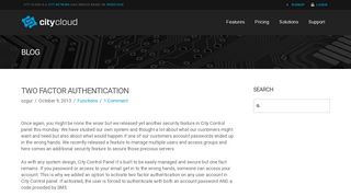 
                            8. Two factor authentication - City Cloud