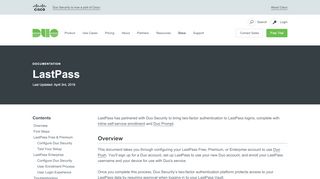 
                            10. Two-Factor Authentication for LastPass | Duo Security