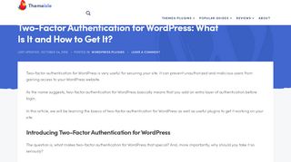 
                            13. Two-Factor Authentication for WordPress: What Is It and How to Get It?