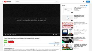 
                            4. Two-Factor Authentication for WordPress with Duo Security - YouTube
