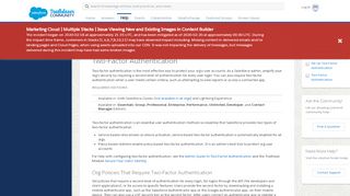 
                            8. Two-Factor Authentication - Salesforce Help