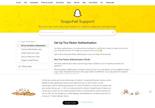 
                            4. Two-Factor Authentication - Snapchat Support