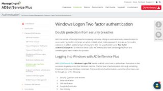 
                            10. Two-factor Authentication Solution for Windows Logon - ManageEngine