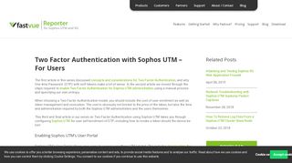 
                            8. Two Factor Authentication with Sophos UTM - For Users - Fastvue