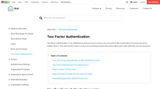 
                            13. Two Factor Authentication - Zoho Mail